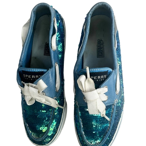 Sperry Bahama Mermaid Sequin Shoes Size 7 - Picture 6 of 8